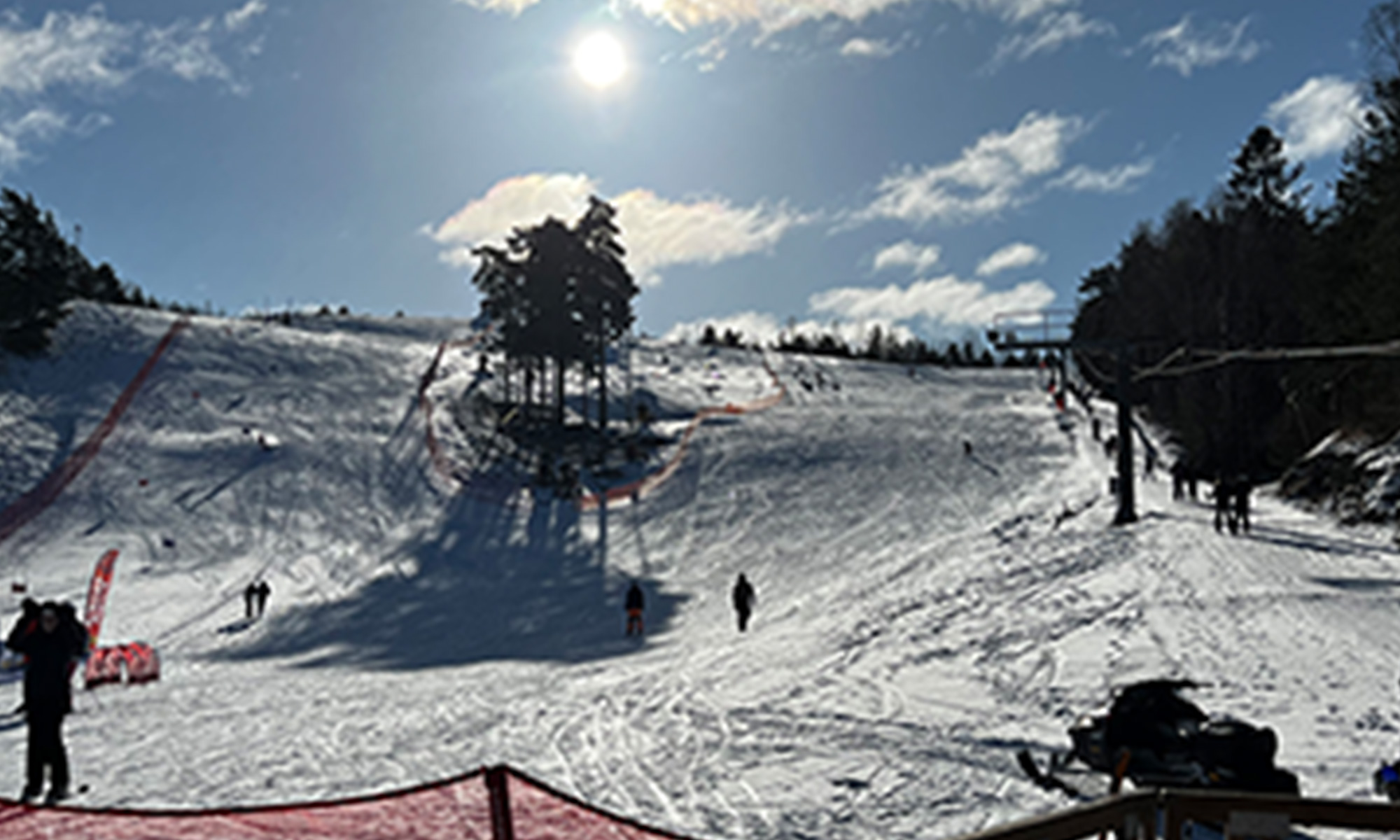 Sunny ski slope in Arboga